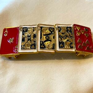 Vintage MIMI Di N “Playing Cards” Belt Buckle, NWT
